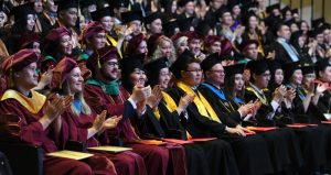 On May 31 — June 1 the NU held the 5th Graduation Ceremony of Students. On May 31, the ceremony was attended by the Chairman of the Supreme Board of Trustees of Nazarbayev Intellectual schools, NU and Nazarbayev Fund, Yelbasy Nursultan Nazarbayev, who addressed the graduates of the University with a welcoming speech, congratulated them on finishing their studies, and personally awarded diplomas with honors to graduates who showed the best academic performance.
