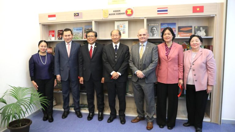 The Association of Southeast Asian Nations (ASEAN) book corner was opened at NU Library on 16 November 2022. The official ceremony of the ribbon cutting was jointly led by His Excellency Dr.