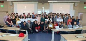 On June 28, 2019, the children of Nazarbayev Intellectual Schools completed the Summer research program at NU. The Vice-President for Student Affairs and International Cooperation Kadisha Dairova and the Dean of the School of Humanities and Social Sciences Daniel Pugh congratulated students on a successful completion of the program and wished them further success in their studies.