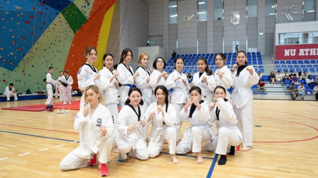 On May 1, within the framework of Kazakhstan People's Unity Day, a historic event was held within the walls of NU - the first tournament in the discipline of International Taekwondo Federation (further – ITF) Taekwondo. More than 40 participants and 50 spectators visited the Athletic Center to watch this tournament.