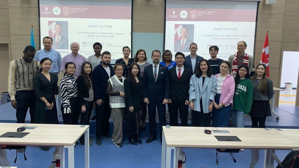 The title of the lecture was "Contested Space: Dilemmas in Global Affairs and Statecraft". Hosted by the NU Department of Internationalization, NU GSPP Student Council, and NU Graduate Student Union, the guest lecture garnered considerable attention from the faculty, staff, and students of NU.