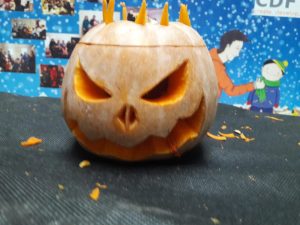 During the Halloween week on November 3rd, the KazMythFest annual event organized by the NU LOuD student club, was held at NU. From the very morning, all visitors of the university could observe the "terrible" scenery everywhere: spider webs with bats, zombies rising from their graves, a huge spider hanging on a web above the fountain and a large number of black and orange balloons.