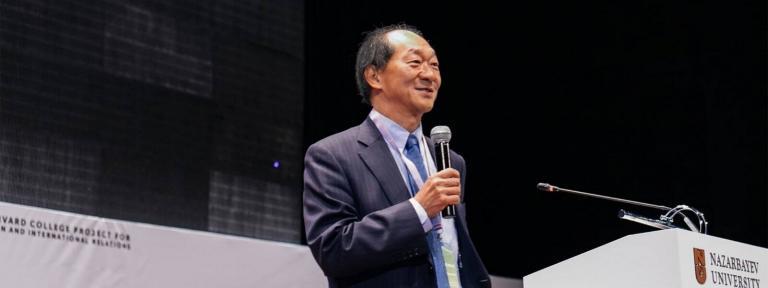 Mr Shigeo Katsu spoke about his background, his time at the World Bank, and why an institution like NU is so important. Source: japanherald.