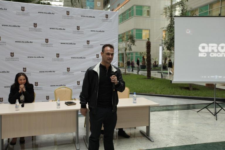 On October 3, 2013, for the first time, two times Olympic champion, Iliya Ilyin and Winner of Asian Games 2010, Anna Alyabyeva visited NU’s event dedicated to leadership with the eyes of champions. A lot of students took active part in the event by asking questions related to their sport career and life positions as community leaders.