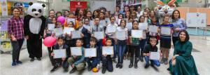 On April 10, 2018, NU Library welcomed the event "Let the fairy tale live " dedicated to the International Children's Book Day for 20 children from "Children's home № 1 for orphans and children left without parental care from Akkol city", and 20 children from low-income families from Astana. As part of the holiday, children actively participated in games, guessed crossword puzzles, showed the scene "Little Red Riding Hood" in English, and each child received a book as a gift.