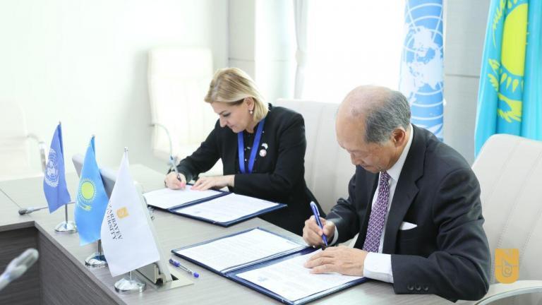 On April 11, NU and the United Nations Development Programme in Kazakhstan signed a memorandum of understanding which aims to create an alliance of universities to promote gender equality and women's empowerment. The alliance will bring together faculty members, researchers, and students to share best practices, conduct research, and promote gender equality.