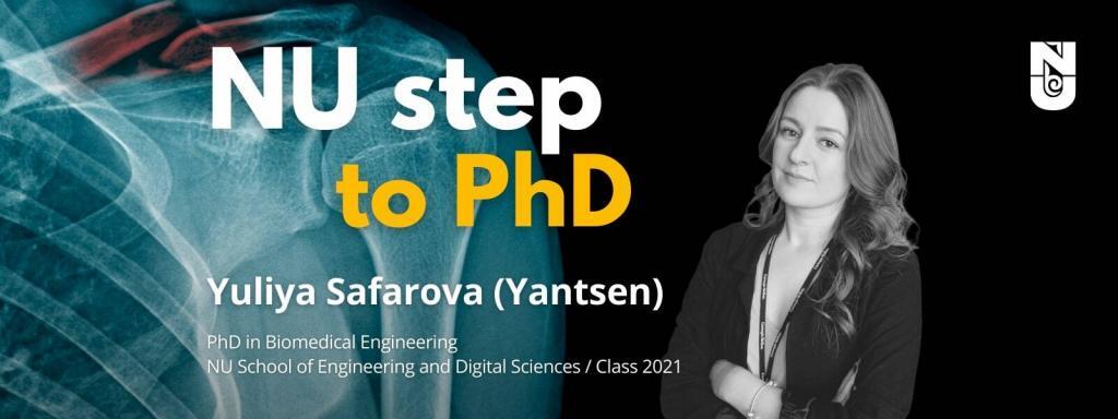 Our next NU Step to PhD rubric guest is Yuliya Safarova (Yantsen), NU SEDS graduate, PhD in Biomedical Engineering graduate. Yuliya is a Bolashak scholar (BSc in Biomedical Sciences, University of Auckland, New Zealand, 2011), who later graduated with the MA in Biology from the L.