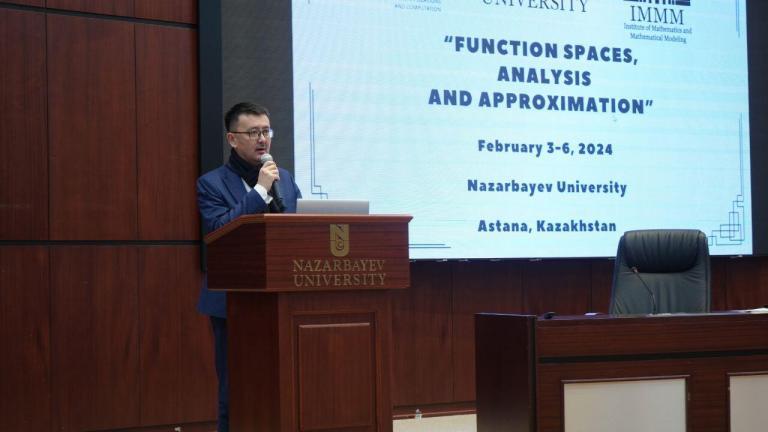 The event, organized by NU jointly with the Institute of Mathematics and Mathematical Modeling and the International Society for Analysis, Applications and Computation (ISAAC), brought together more than 70 scientists from 10 countries. NU Vice-President for International Cooperation Darkhan Bilyalov emphasized the significance of this event, noting that it is a harbinger of the XV ISAAC Congress, which will take place for the first time at NU in July 2025.