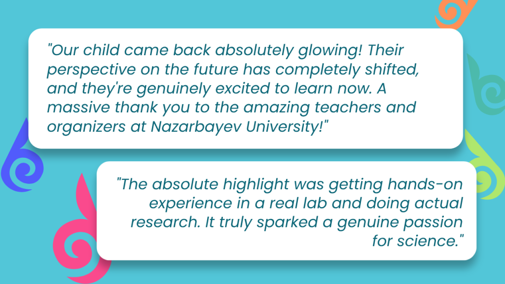 How the NU Summer Camp Reshaped Students' Perspectives on Science 2 en1 There is a world of difference between reading about science in a textbook and conducting a research project in a real university lab. This hands-on experience is exactly what participants gained at the NU Summer Camp, hosted at Nazarbayev University for the first time this year.