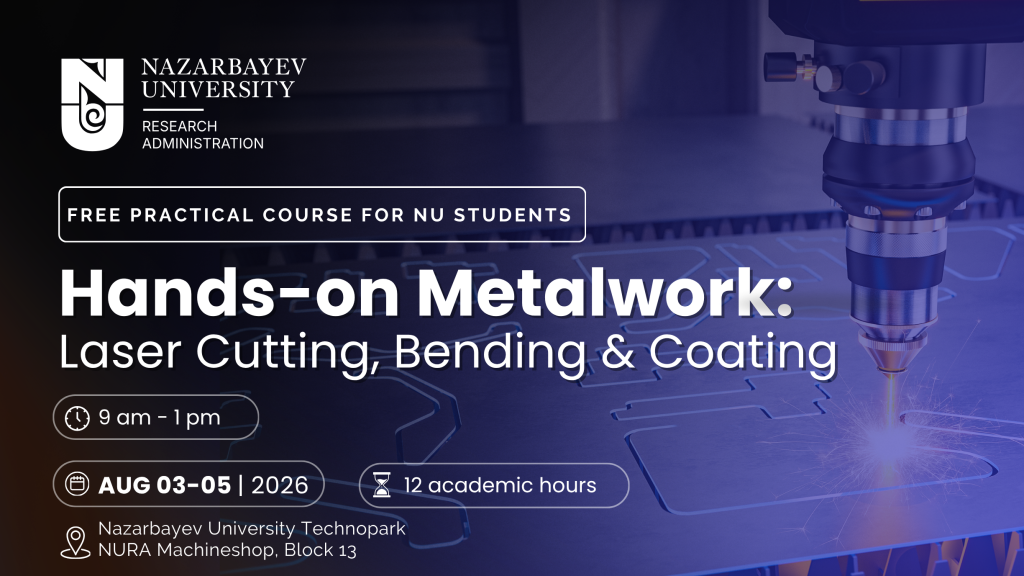 metalwork 2 Interested in CNC and precision machining? Join Nazarbayev University Research Administration (NURA) Machineshop's free practical Milling Fundamentals course, designed exclusively for Nazarbayev University students.